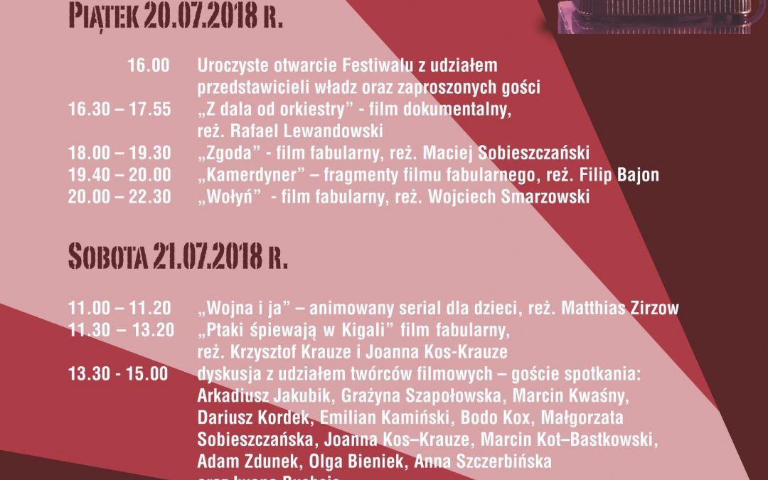 Festiwal Filmów Wojennych i Historycznych „WALKIRIE FILMOWE” 20-21.07.2018