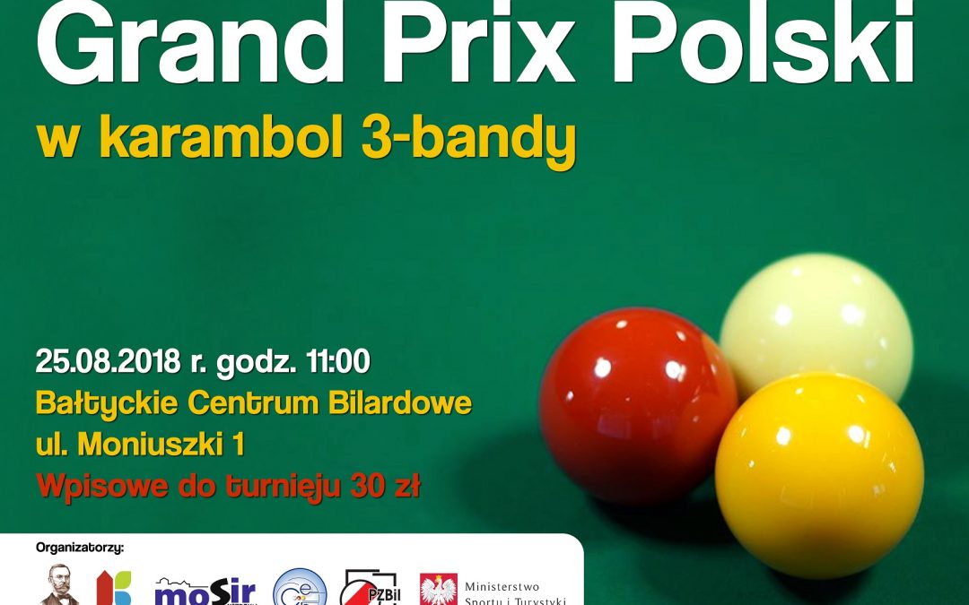 GRAND PRIX POLSKI W KARAMBOL 3-BANDY 25.08.2018 11:00