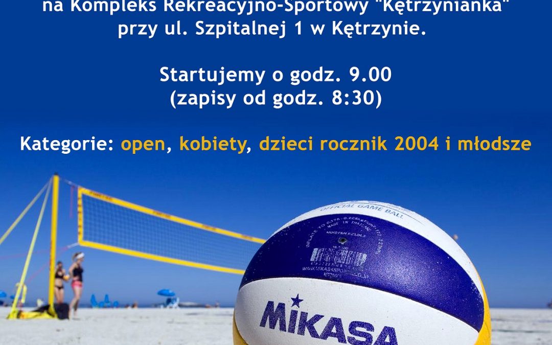 V TURNIEJ SIATKÓWKI PLAŻOWEJ POWIAT CUP 2018 2.09.2018 9:00