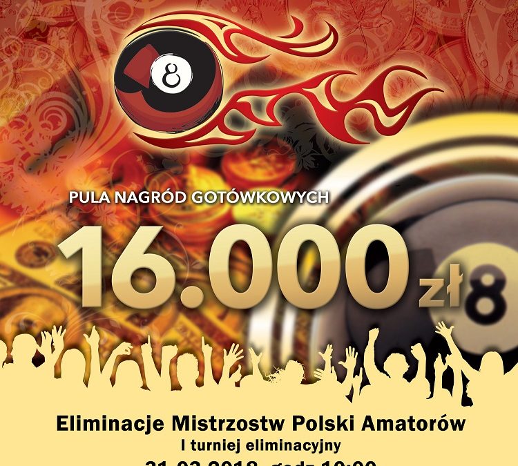 Mistrzostwa Polski Amatorów w Pool Bilard 8-bil 31.03.2019 10:00